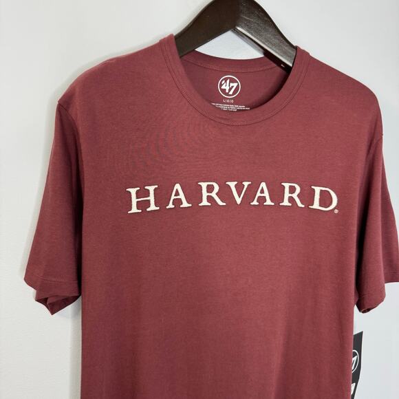 Harvard Crimson '47 Franklin Fieldhouse T-Shirt Short Sleeve Maroon L New - Picture 10 of 12